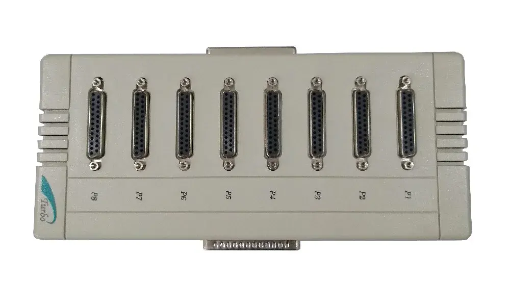 Conector de expansão industrial para automação, múltiplas entradas de dados para sistemas de controle e automação de processos industriais.