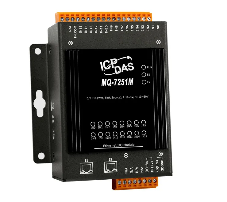 Modulo de automação industrial ICP DAS MQ-7251M para controle e supervisão de processos industriais.