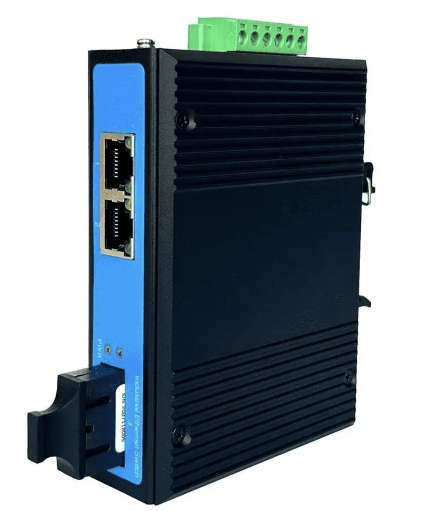 Design e Implementação de Sistemas PoE de Alta Potência 2 EW-PIS1703-2FE-M - Switch Ethernet Industrial Não Gerenciável, 2x 10/100BASET(X) PoE , 1x 100BASEFX Multimodo, Conector SC, 2x 48~57VDC