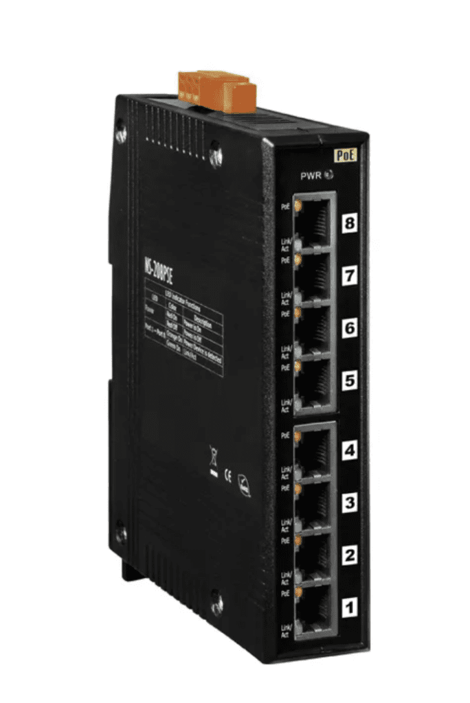 NS-208PSE CR - Switch Ethernet Industrial Poe não Gerenciável, 8 10/100Base-T(X) 802.3Af