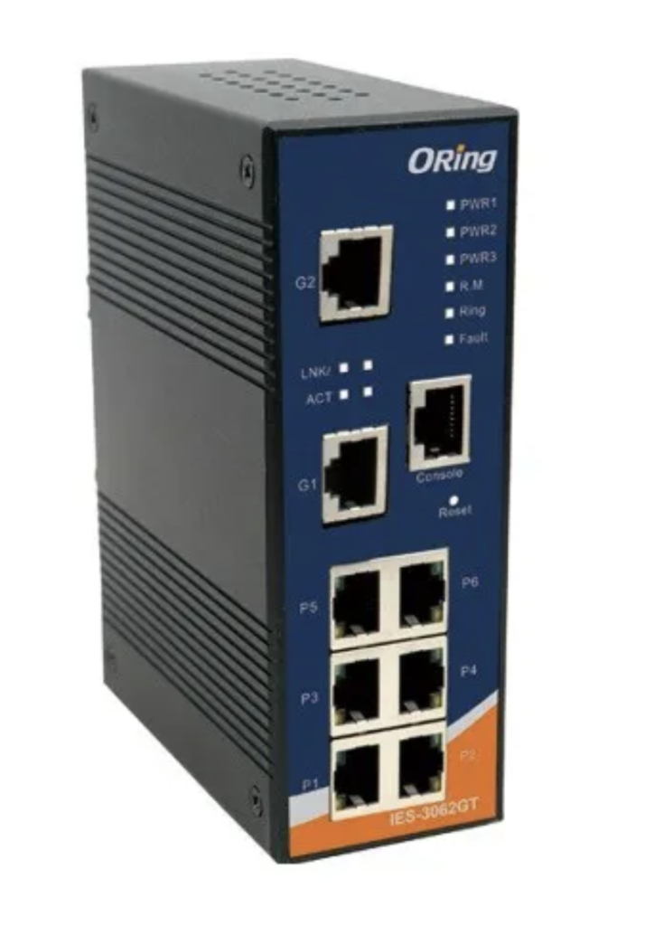 Gigabit em Automação Industrial 5 IES-3062GT - Switch Ethernet Industrial Gerenciável 8 Portas — Gigabite