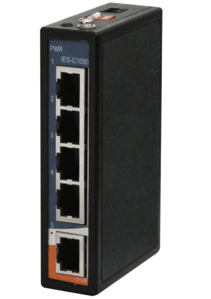 Gigabit em Automação Industrial 6 IES-C1050 - Switch Ethernet Industrial 5 Portas 10/100Base-T(X)