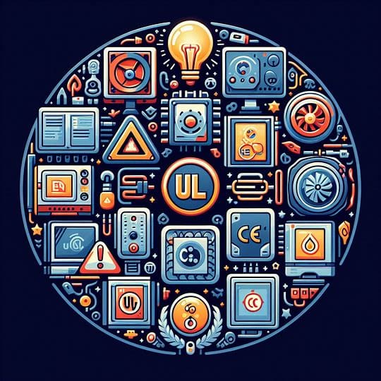 Certificações de segurança e qualidade em automação industrial, incluindo UL, CE e outros selos que garantem conformidade e confiabilidade de produtos e sistemas industriais.