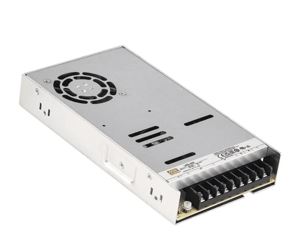 Como A Compactação Do Design Das Fontes Chaveadas Impacta Seus Projetos? 1 LRS 450 Fonte ACDC 450 Watts Alta Eficiencia MeanWell