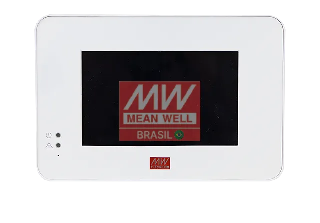 Tela de controle industrial de automação com interface moderna para sistemas de automação industrial e supervisão de processos.