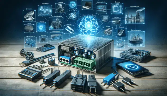 Home Sistemas de automação industrial com componentes eletrônicos e conectividade para otimizar processos industriais.