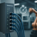 Switch Ethernet TSN industrial montado em trilho DIN