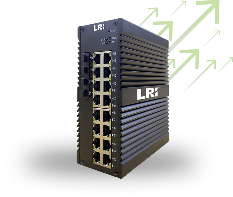 Switch industrial automation LRI para controle de processos e sistemas de automação industrial de alta performance, confiabilidade e integração eficiente e segura.