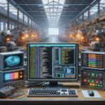 Controle avançado de automação industrial com sistemas de controle, operação de máquinas e monitoramento de processos industriais na indústria moderna.