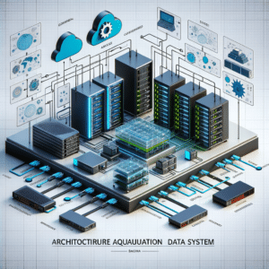 1. Data center de automação industrial com servidores, sensores e conexão em nuvem, promovendo integração eficiente para automação e controle industrial.