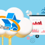 Imagem ilustrativa de automação industrial usando IoT, com gráficos e análise de dados em uma tela de computador, destacando inovação e eficiência na automação de processos industriais.