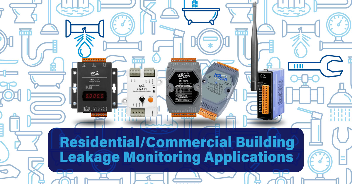 Dispositivo de automação industrial para monitoramento de vazamentos em edifícios residenciais e comerciais, garantindo segurança e eficiência na gestão de recursos.