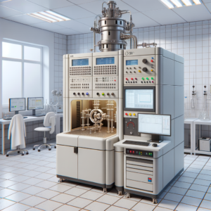 Equipamento de automação industrial com controle avançado e sensores integrados.