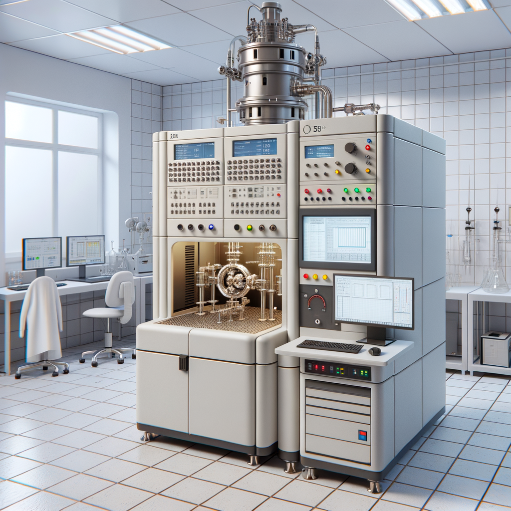 Equipamento de automação industrial com controle avançado e sensores integrados.