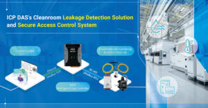 Sistema de detecção de vazamentos para automação industrial com controle de acesso seguro e monitoramento ambiental.