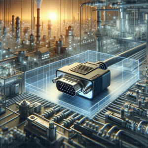 Conector de automação industrial com tecnologia avançada, ideal para conexões seguras e confiáveis em sistemas de automação industrial.