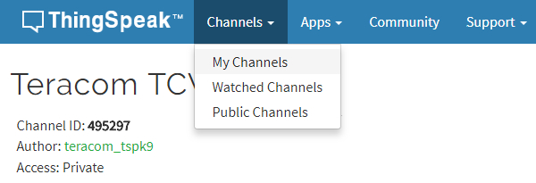 collect data from tcw210 th on thingspeak platform 3.1